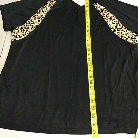 Cinnie Women's Black Short Sleeve Round Neck Casual T Shirt Top Size Large - Picture 8 of 12